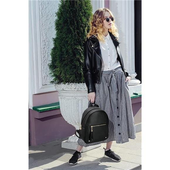 Small Backpack Purse for Women Anti Theft Backpack with Secured Zipper & Tassel main image 5